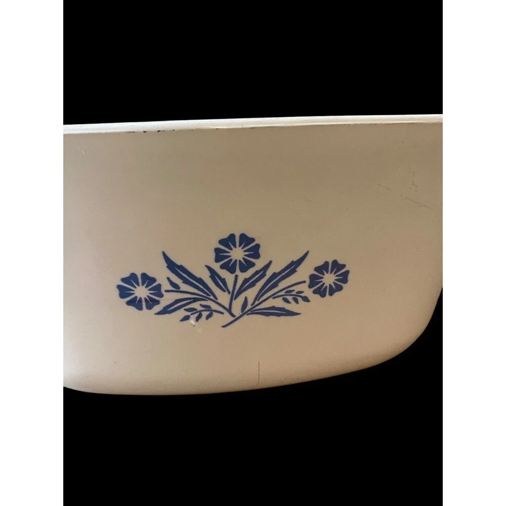 RARE Vintage 1958 Embossed Stamp PYROCERAM Corningware Cornflower 2.5 Qt A-22